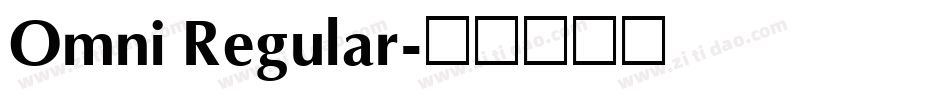Omni Regular字体转换